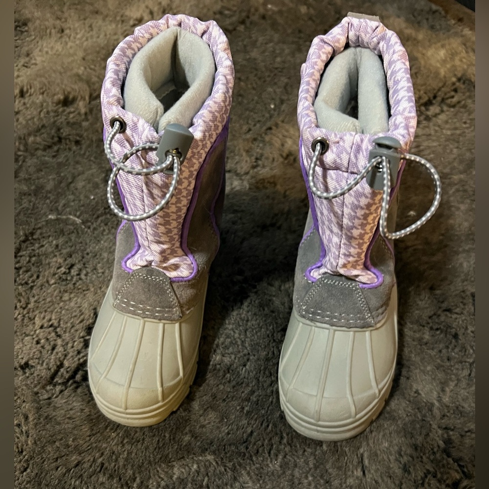 Sporto Gray and Purple Kids Snow Boots Size 11